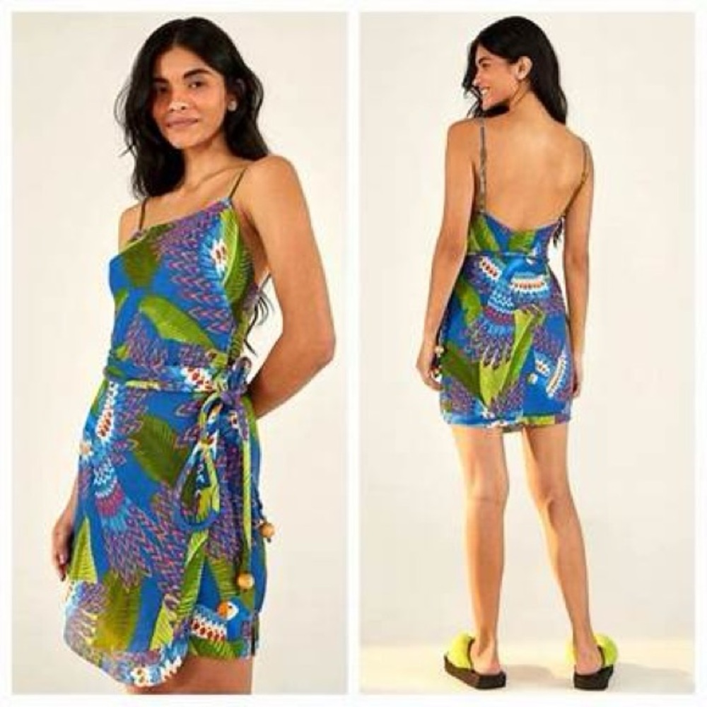Farm Rio Blue McCaw Mini Dress